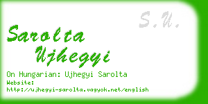 sarolta ujhegyi business card